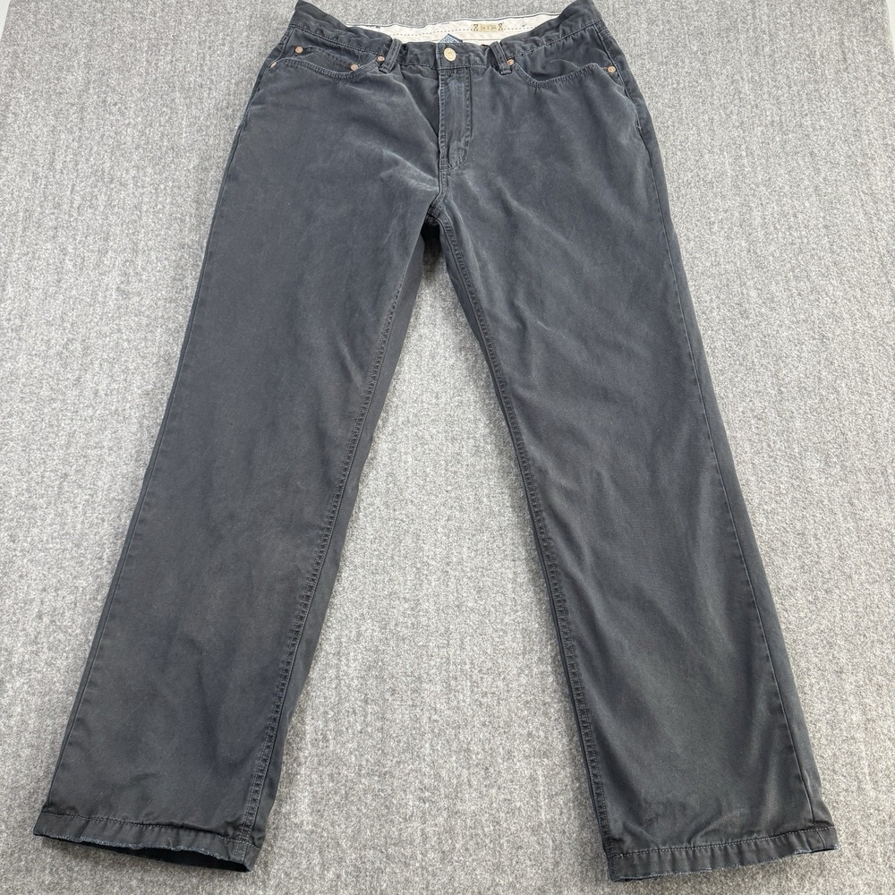 Polo Ralph Lauren Mens Pants 34x30 Black Cotton Plaid Lined Casual